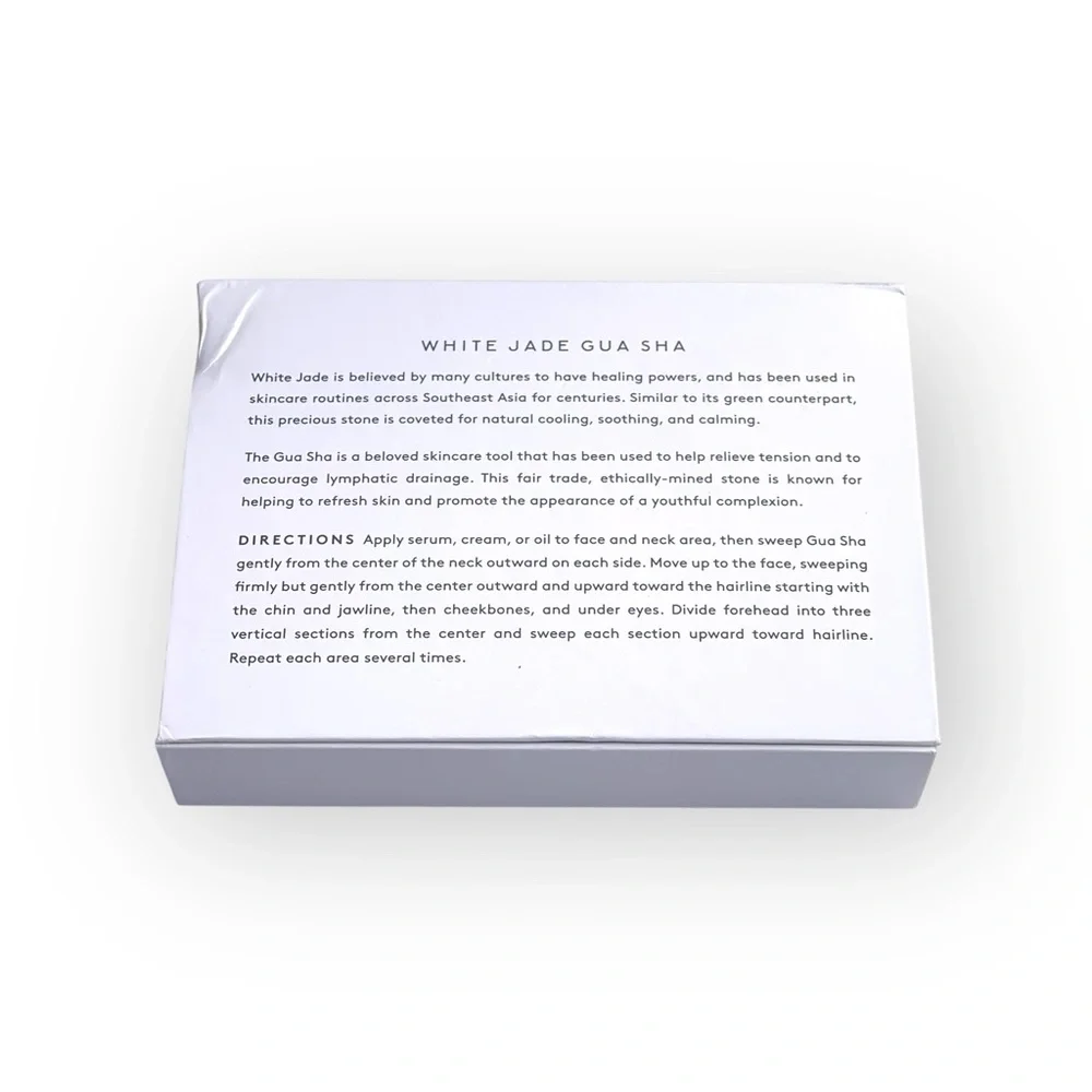 new Naked & Thriving 𒀭Jade Gua Sha Sculpting Tool 𒀭 White 𒀭Anti Aging Ritual Spa